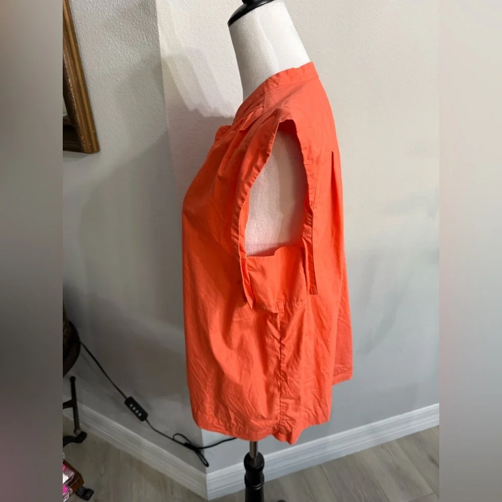 Banana Republic Women's Orange Button-Down Shirt